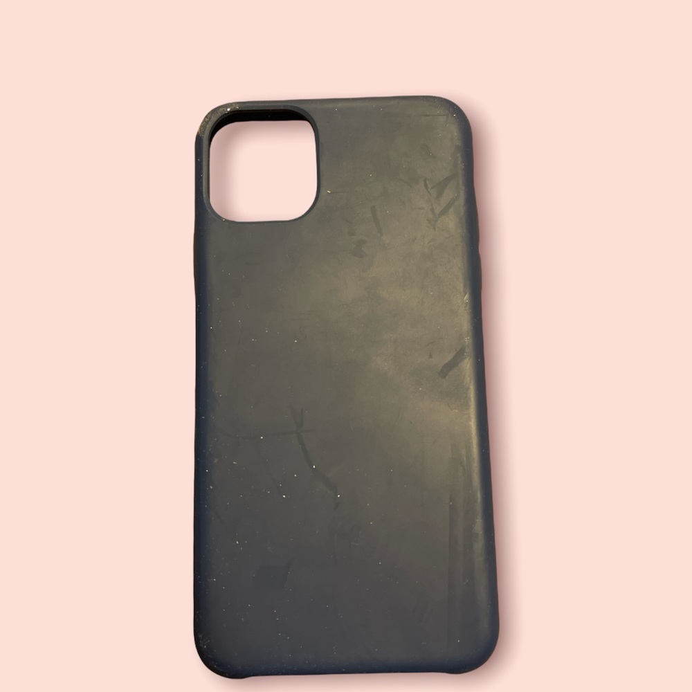 Iphone 11 pro max navy blue silicone phone case